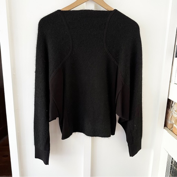 HELMUT LANG black compact interlock pullover dolman sweater - Picture 3 of 5